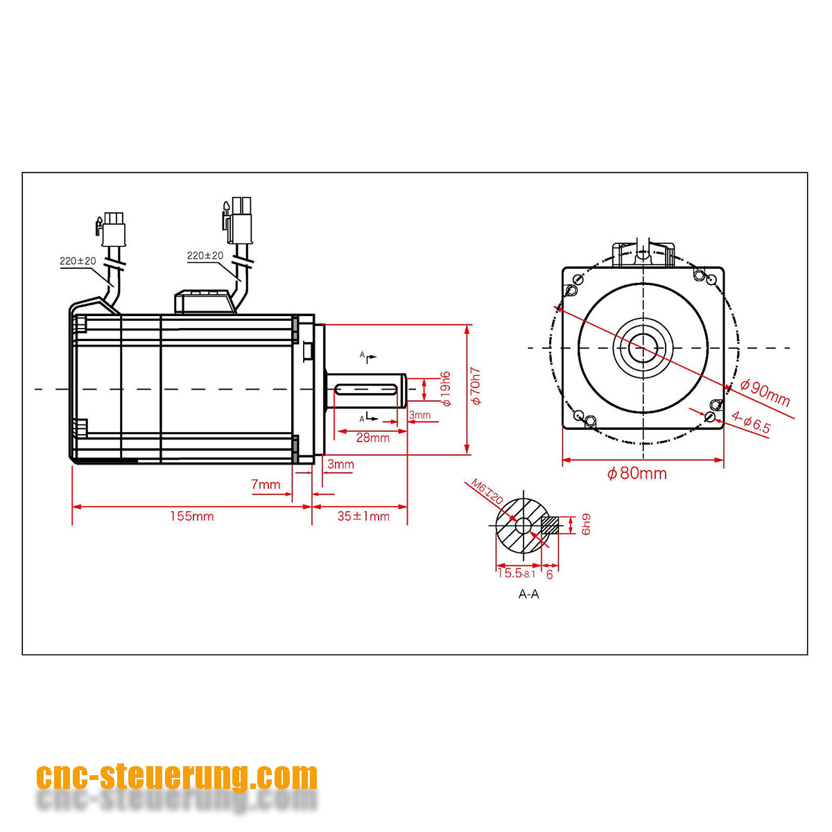 Komplett Set Servosystem 750 Watt 3er Set