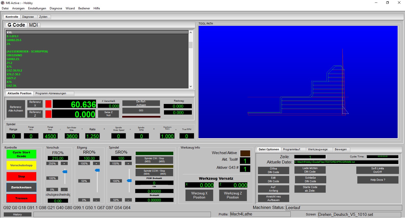 Mach4 Drehen und Fräsen