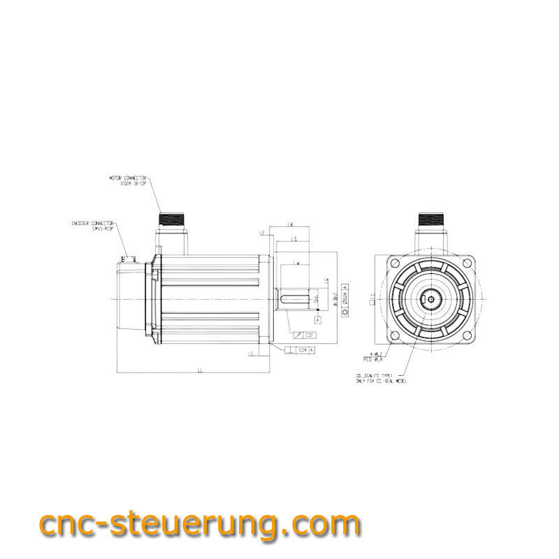 B3 Delta Servo Motor 1500 Watt mit Bremse