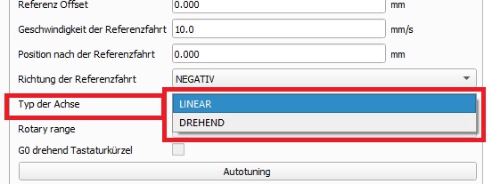 Linear oder Rotationsachse