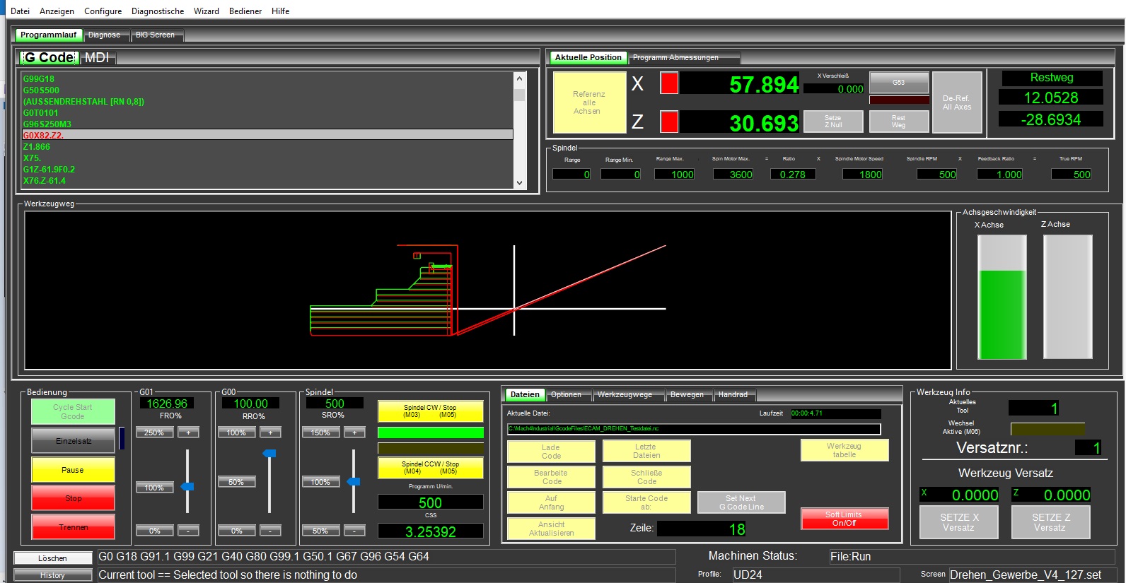 Mach4 Software Drehen Gewerbe Version Deutsch